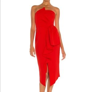 Small Elliatt Reception Dress in Red (From Revolve)